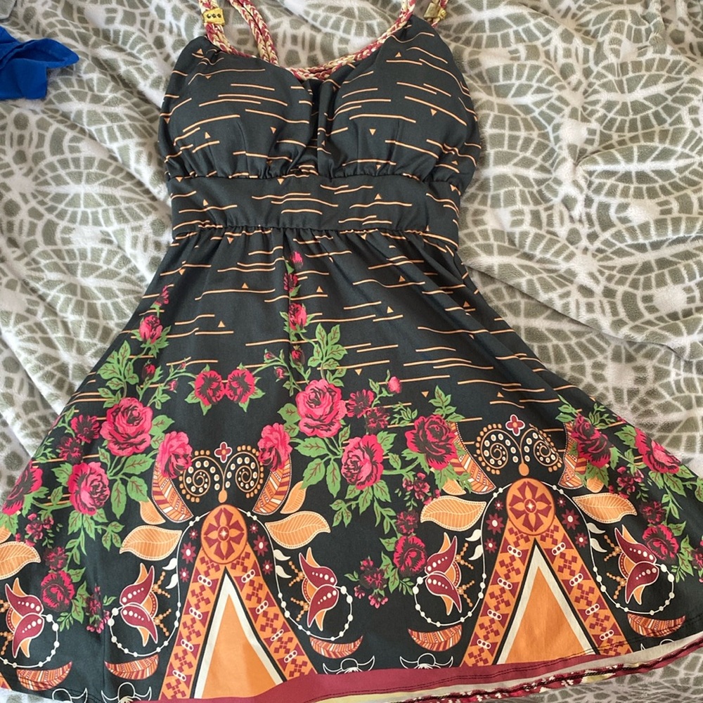 Black patterned dress